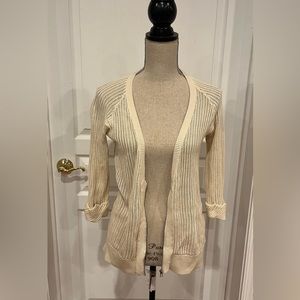 Urban outfitters cream zip up cardigan